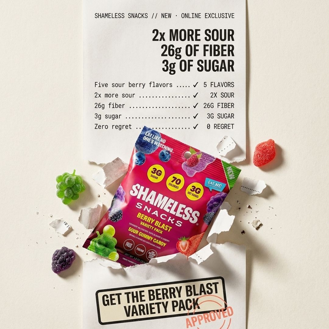 Shameless Snacks Facebook ad