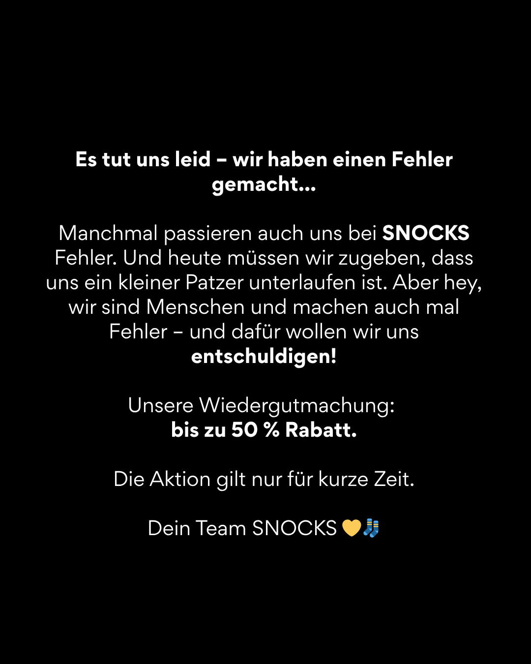 Snocks Facebook ad: Jetzt bis zu 60% sparen