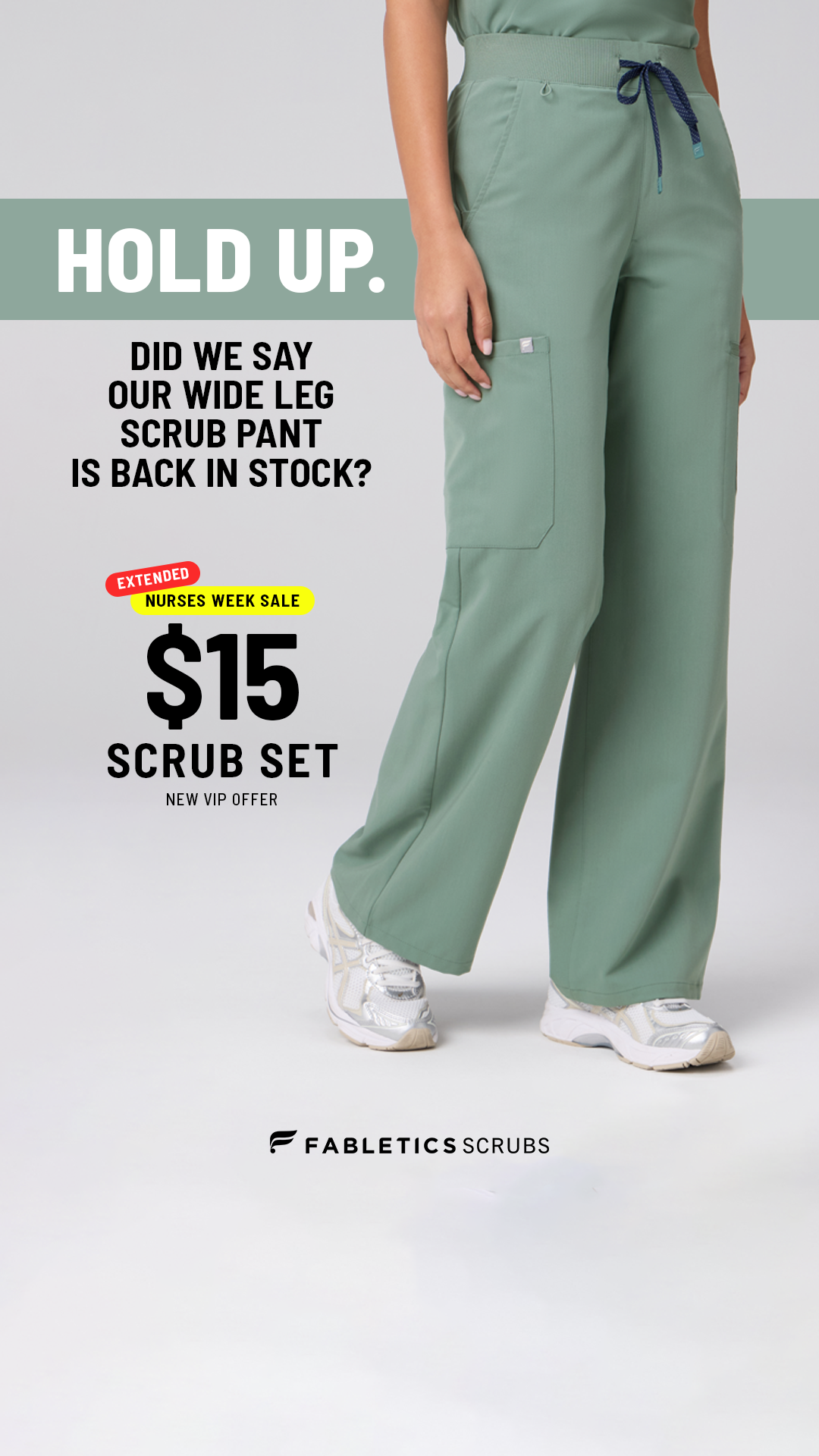 Fabletics Scrubs Facebook ad