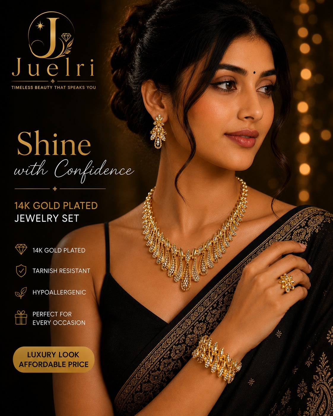 Md Ashraf Ziauddin Facebook ad: Luxury 14K Gold Plated Jewelry Sets