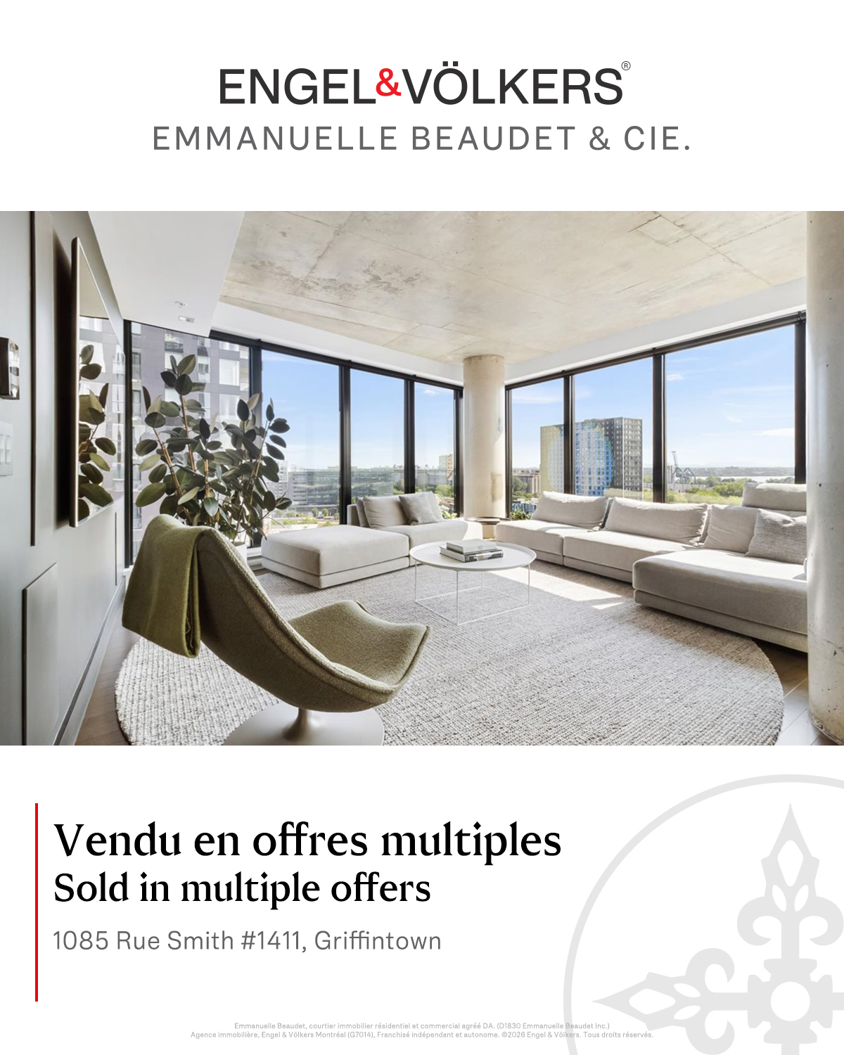 Emmanuelle Beaudet Engel & Völkers Facebook ad: Pour acheter ou vendre dans le sud-ouest de montréal