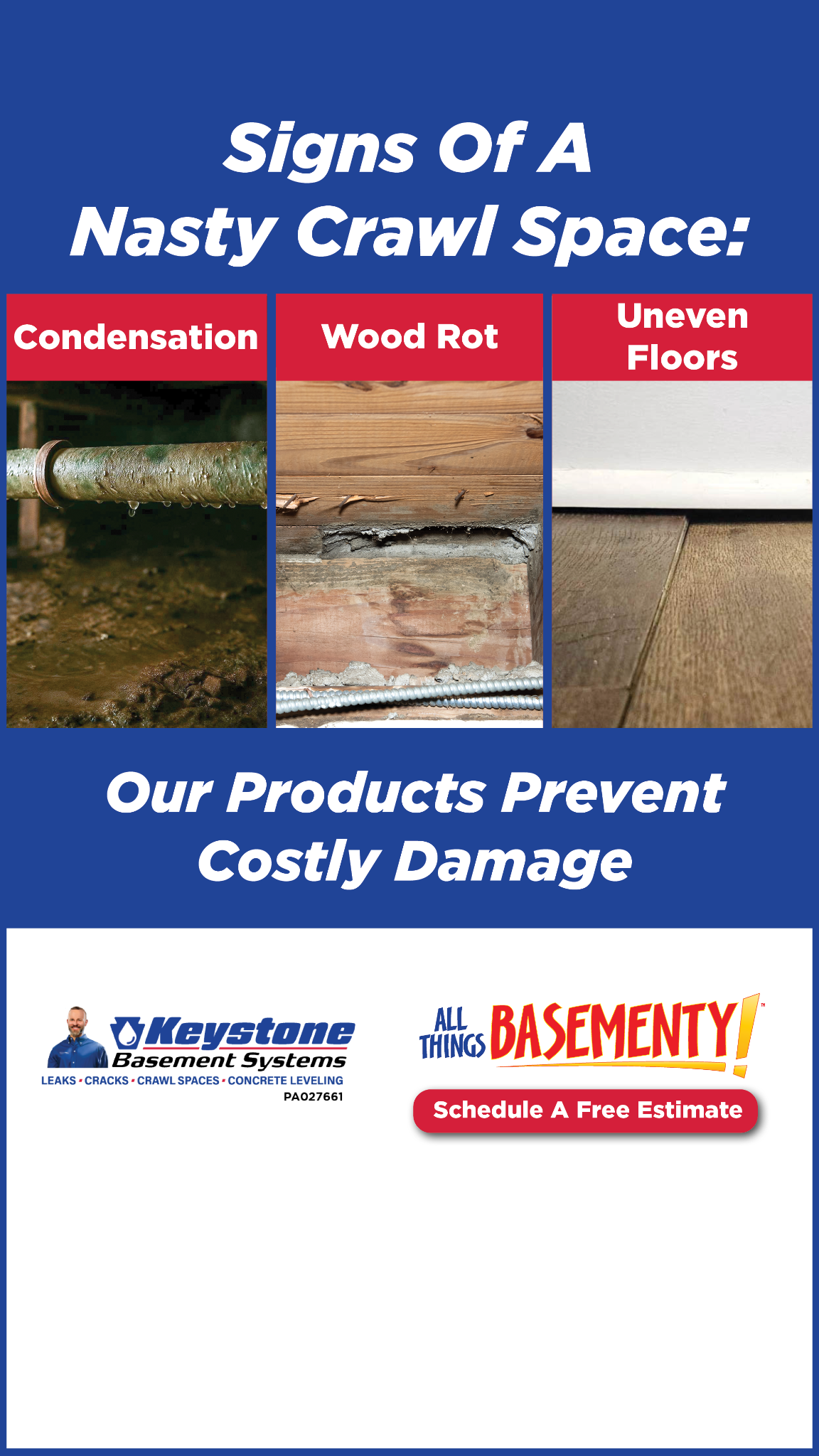 Keystone Basement Systems Facebook ad from Jan 16, 2026