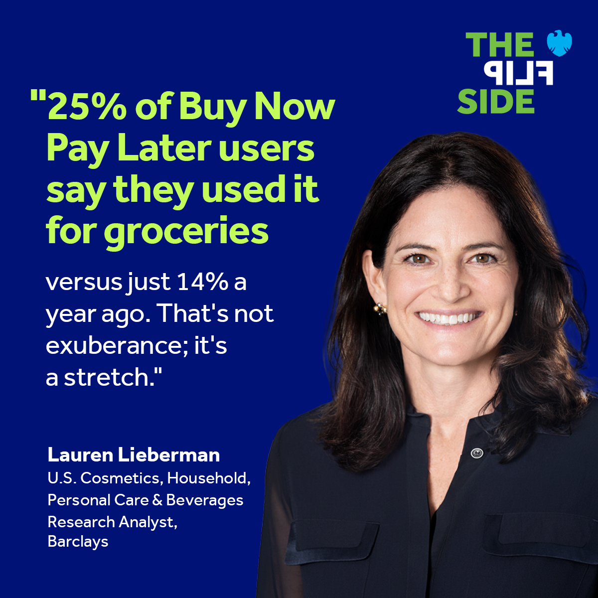 Barclays Investment Bank Facebook ad: Buy-now-pay-later (BNPL) started with discretionary buys…