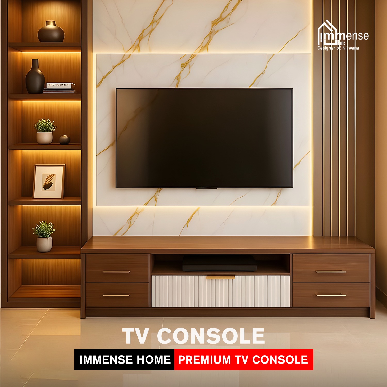 Immense Home Facebook ad: Premium TV Console Design