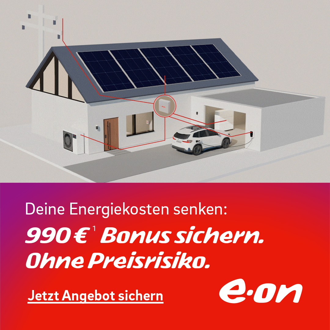 e.on Facebook ad: Bonus sichern. Risiko stoppen.