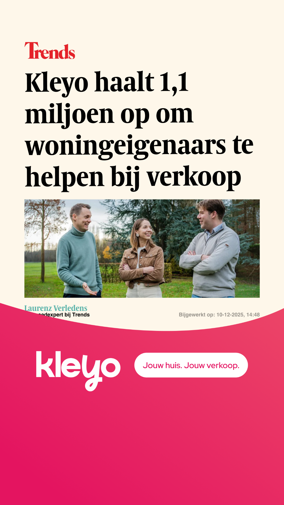 Kleyo Facebook ad from Feb 13, 2026
