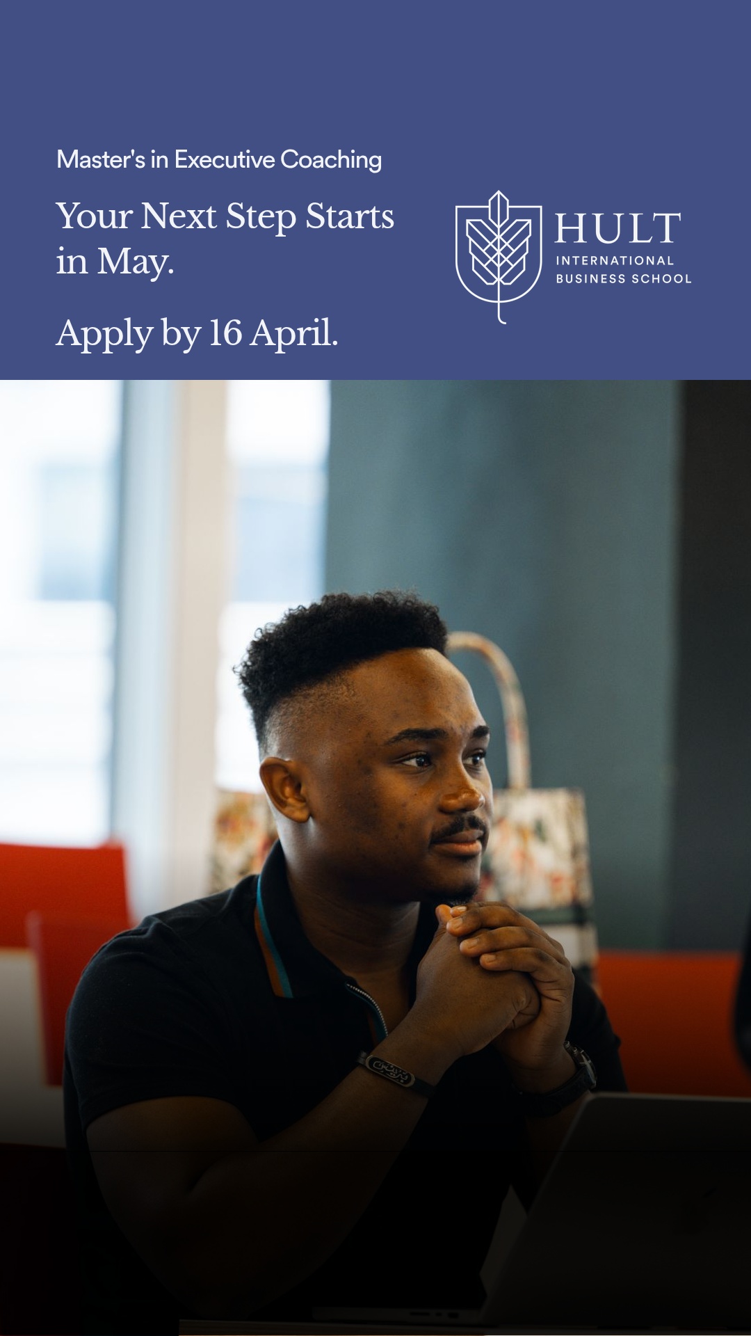 Hult International Business School Facebook ad from Mar 30, 2026