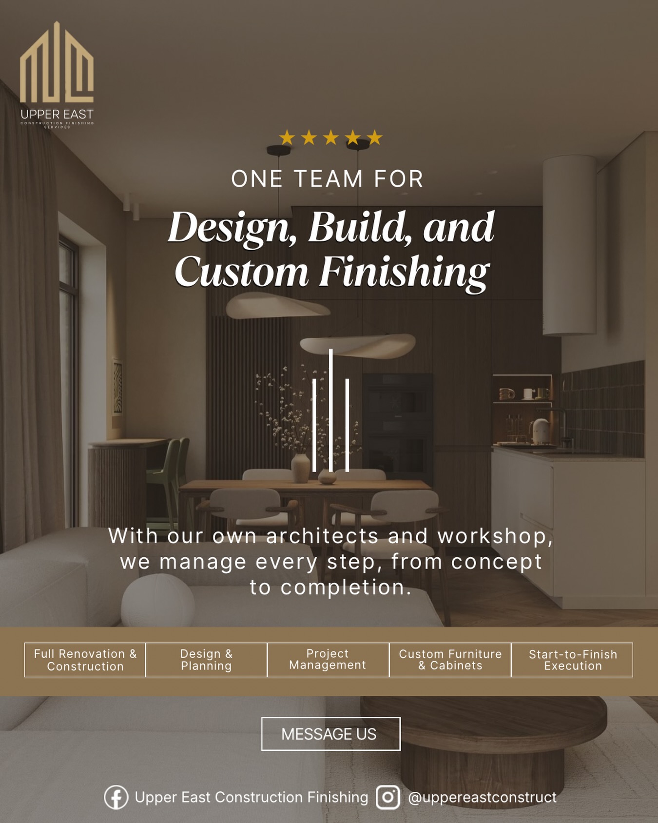 Upper East Construction Finishing Facebook ad: Your condo has potential, it just needs the…