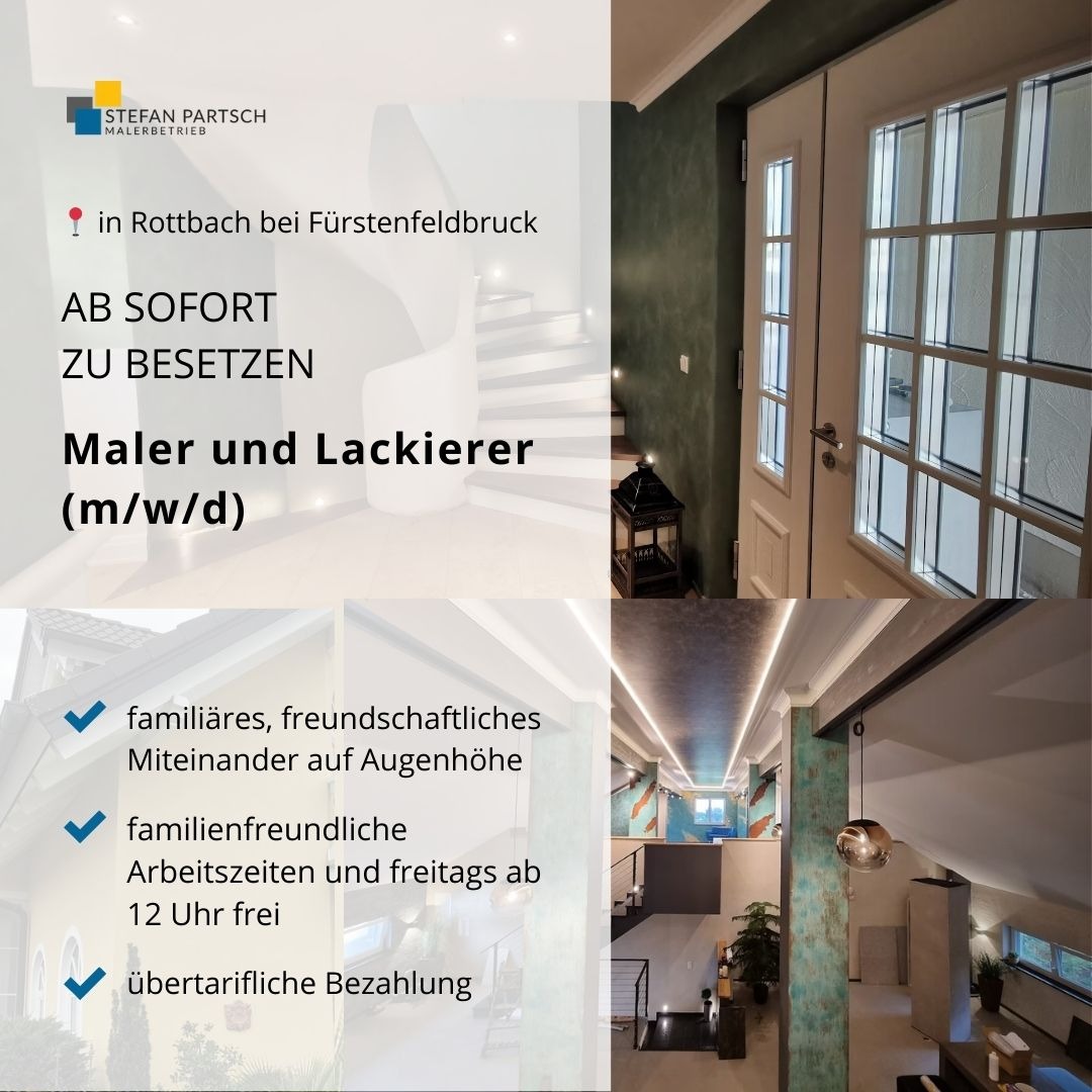 Edle Räume Fürstenfeldbruck Facebook ad: Starte als Maler und Lackierer (m/w/d) in Rottbach bei…