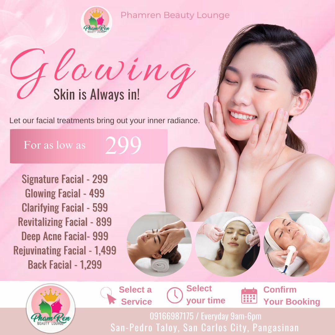 Phamren Beauty Lounge Salon Facebook ad: ๐๐จ๐ฎ๐ซ ๐๐ค๐ข๐ง ๐๐๐ฌ๐๐ซ๐ฏ๐๐ฌ ๐ญ๐ก๐ ๐๐๐ฌ๐ญ.!