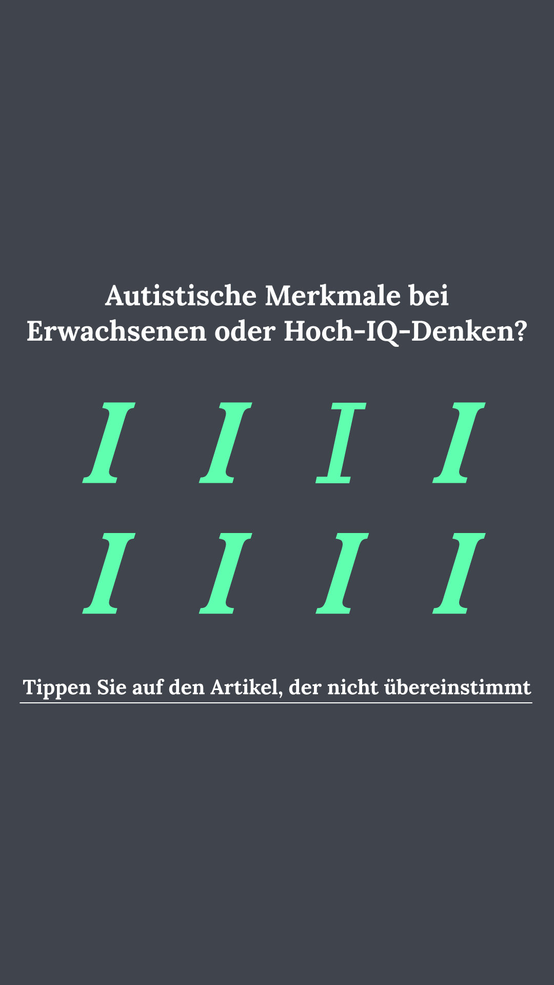 International Brain Test Facebook ad
