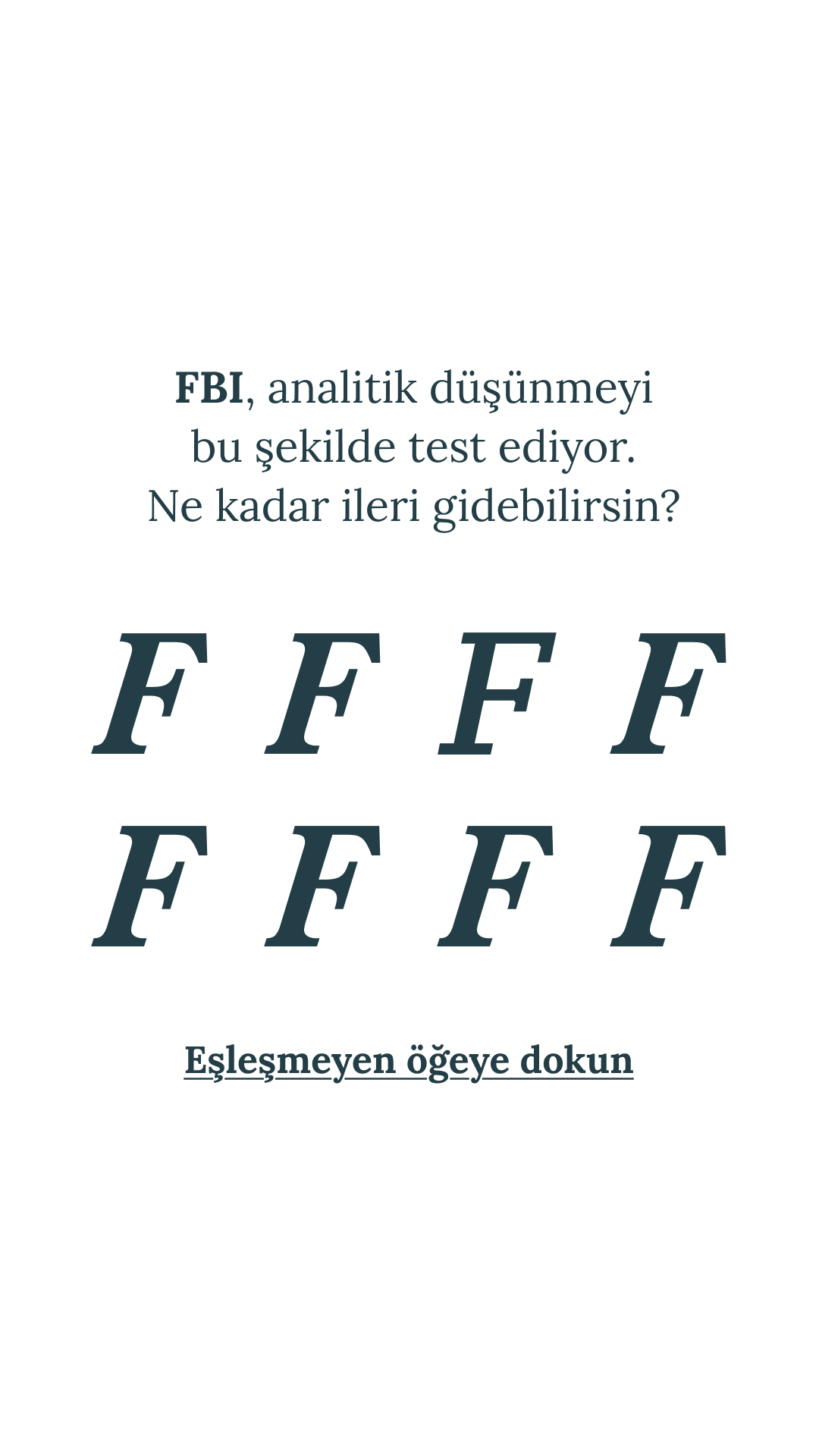 International Brain Test Facebook ad