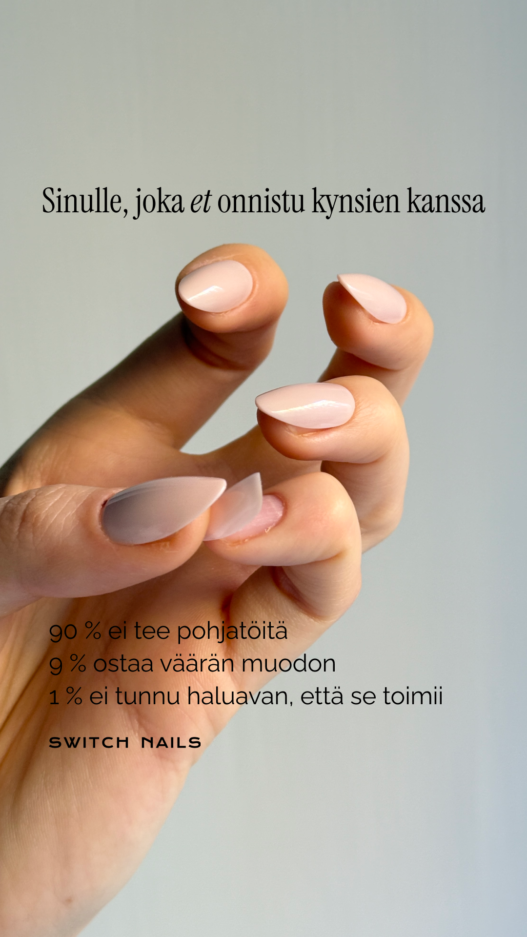 Switch Nails Facebook ad: Modernit press-on-kynnet