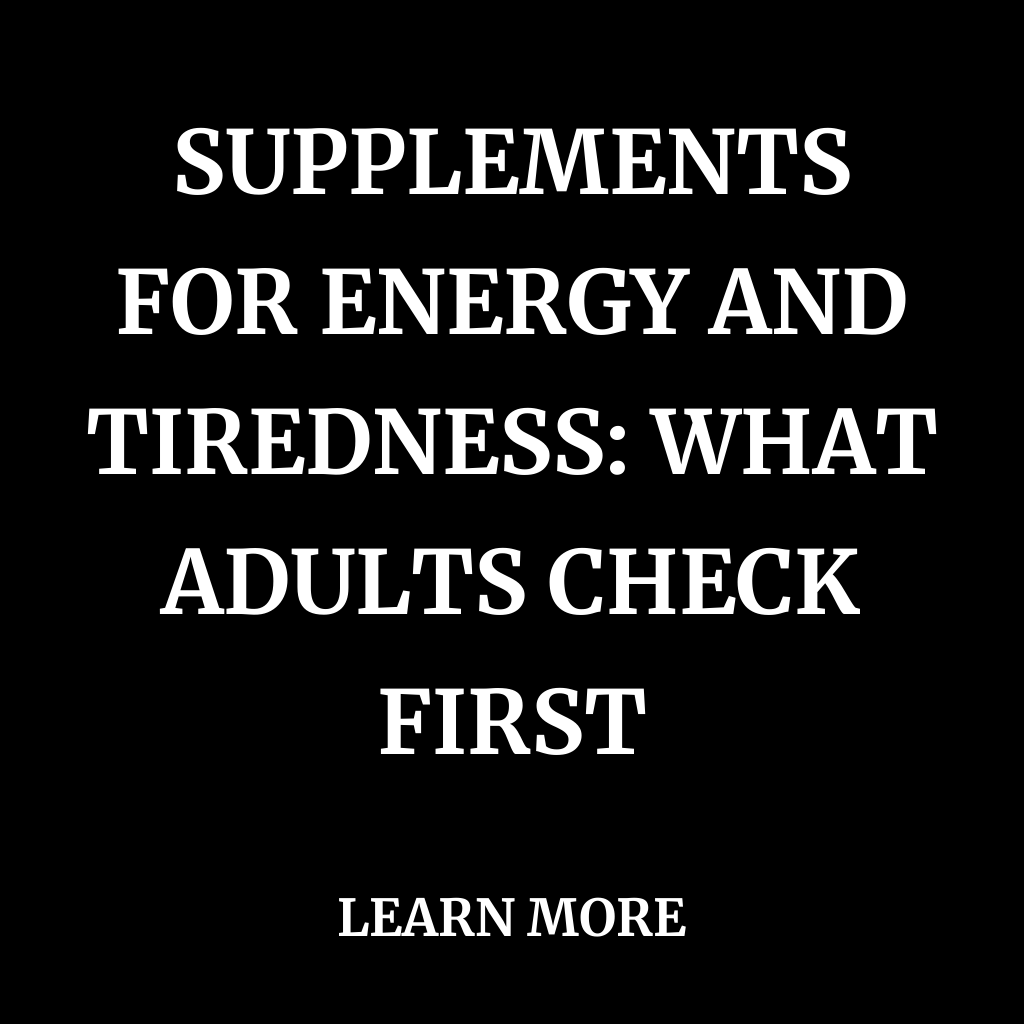 Daily Advisor Facebook ad: Energy Supplements for Adults: What to Know