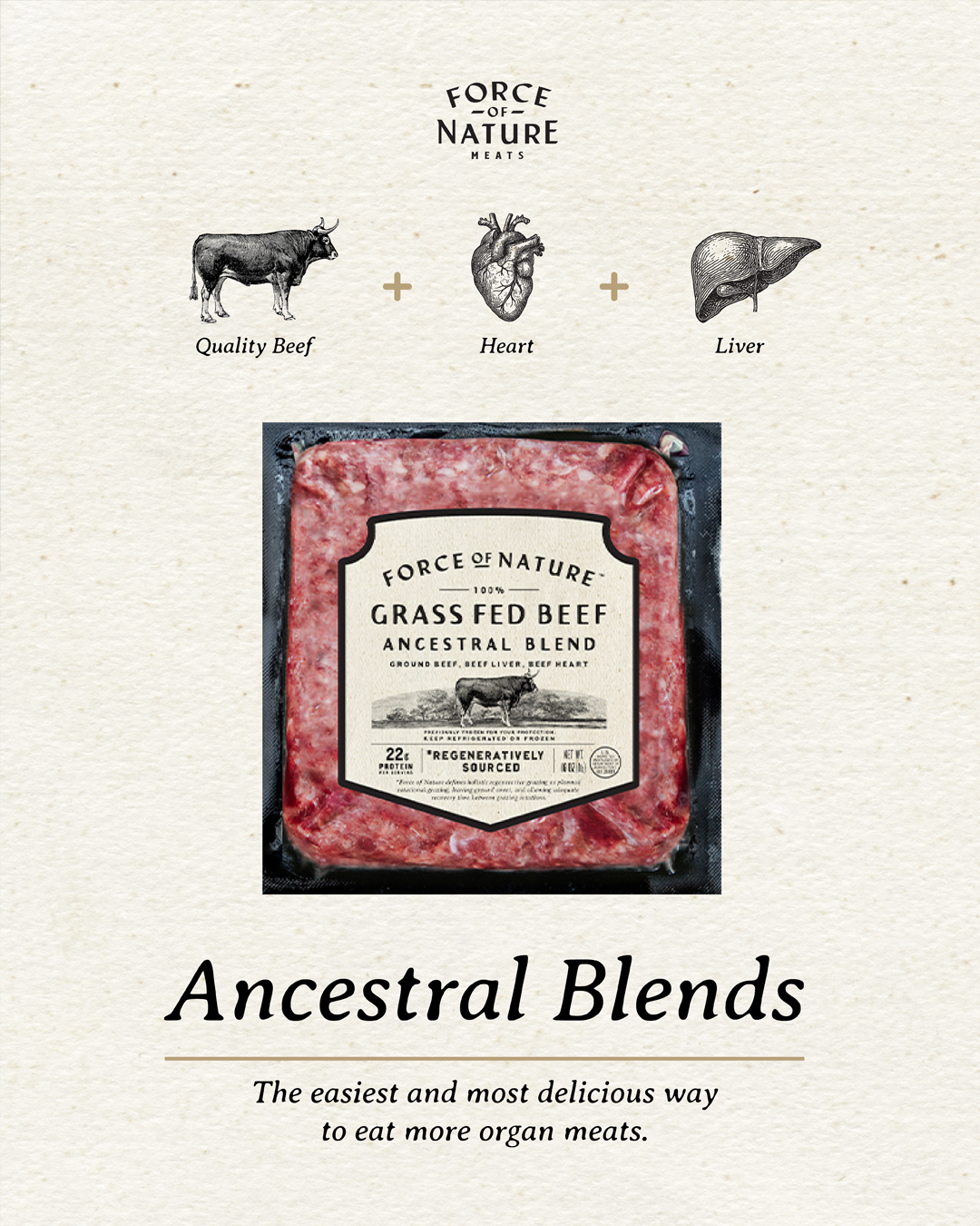 Force Of Nature Meats Facebook ad