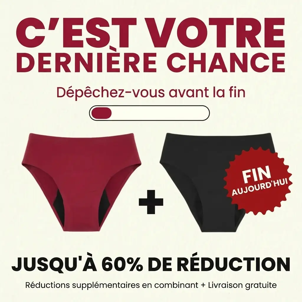Lingerie Rosa Facebook ad: Vivez vos règles en toute tranquillité