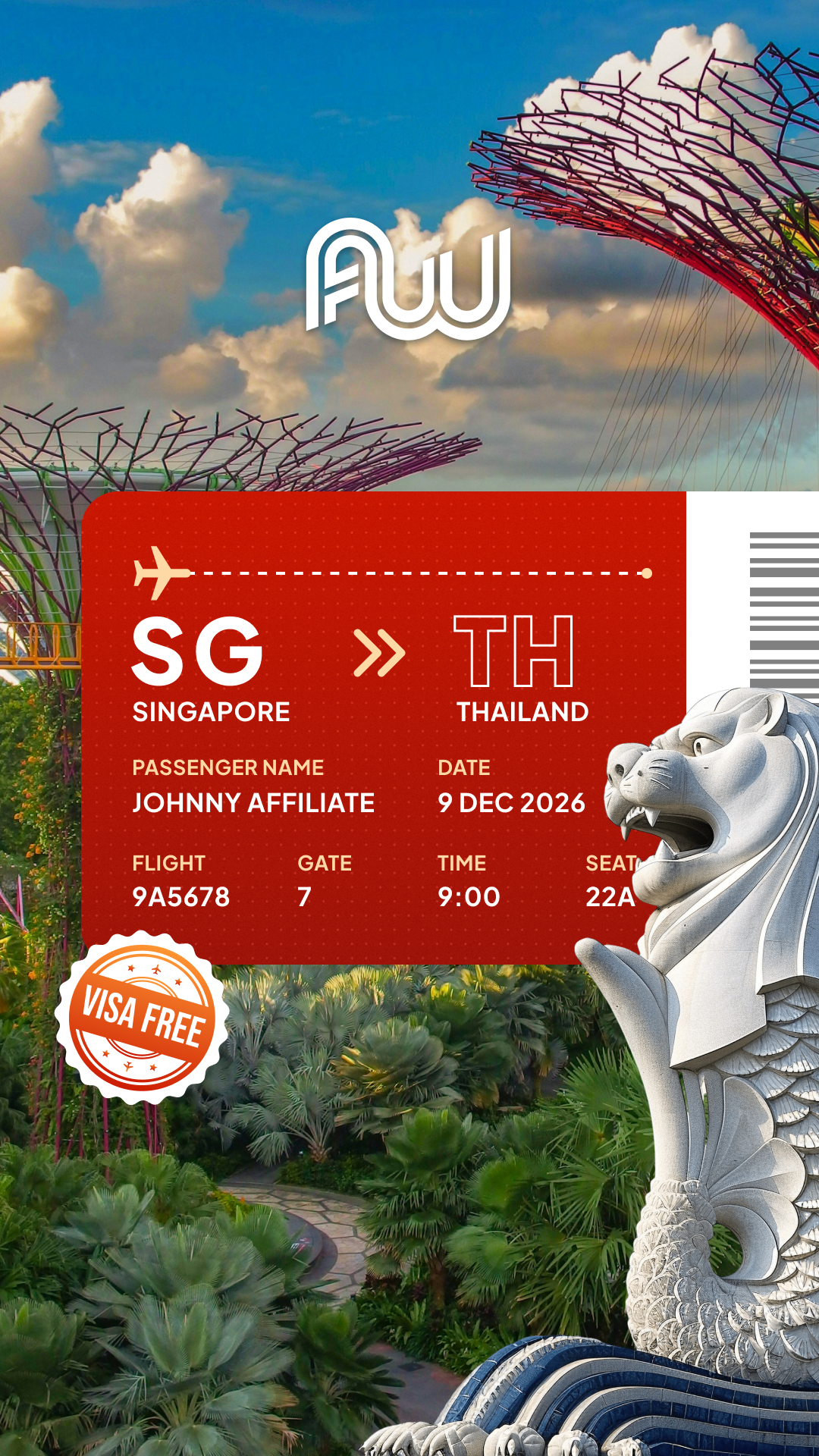 Affiliate World Conferences Facebook ad: Next stop: Bangkok. The industry is boarding.