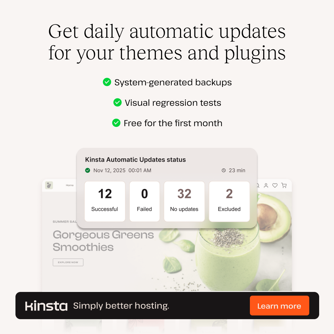 Kinsta Facebook ad