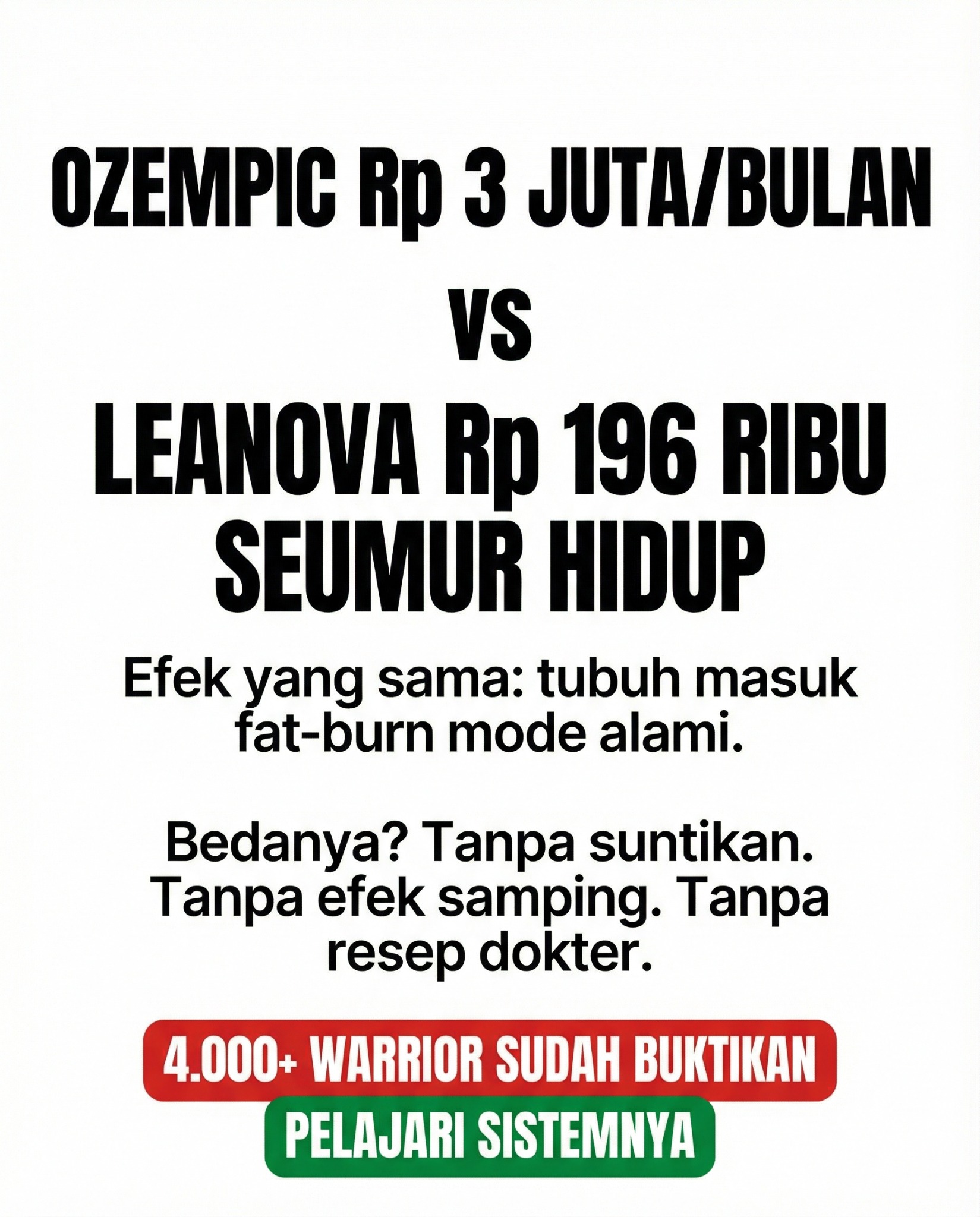 Leanova Metabolic Reset Facebook ad
