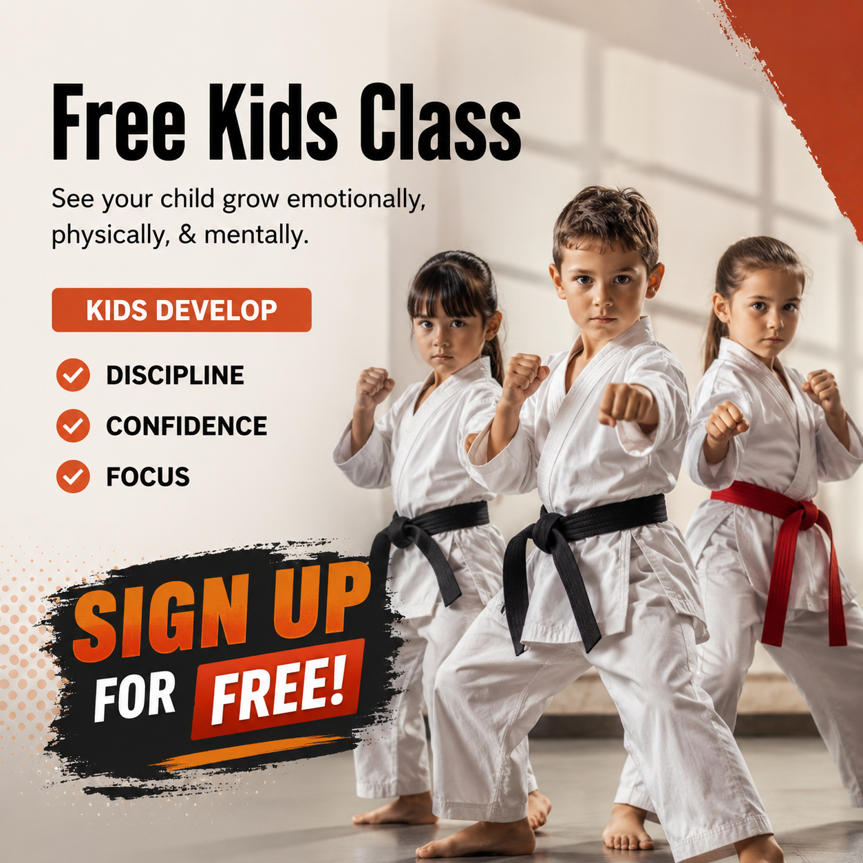Hotshot Athletic Martial Arts Facebook ad