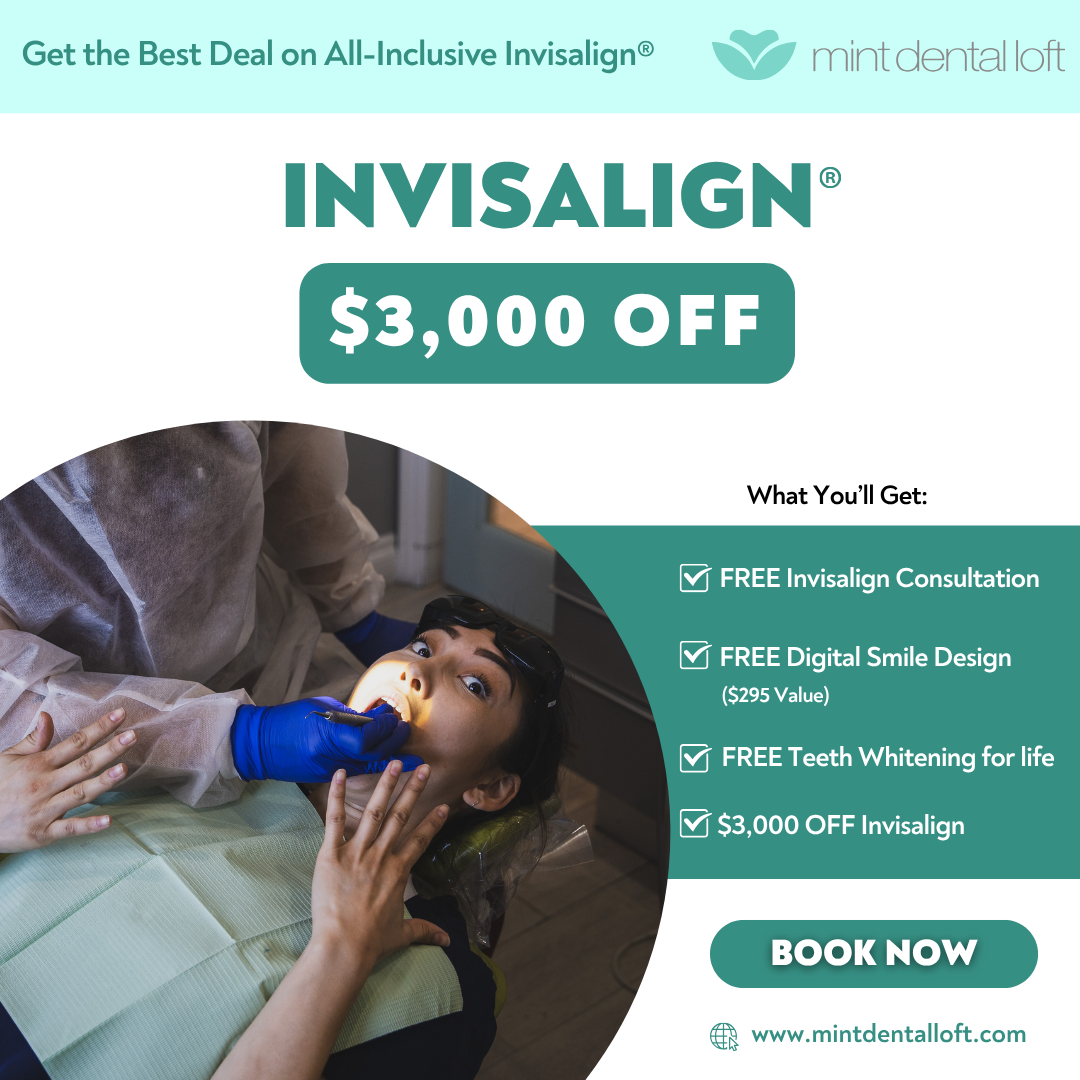 Mint Dental Loft Facebook ad: LIMITED SPOTS - $3,000 OFF Invisalign