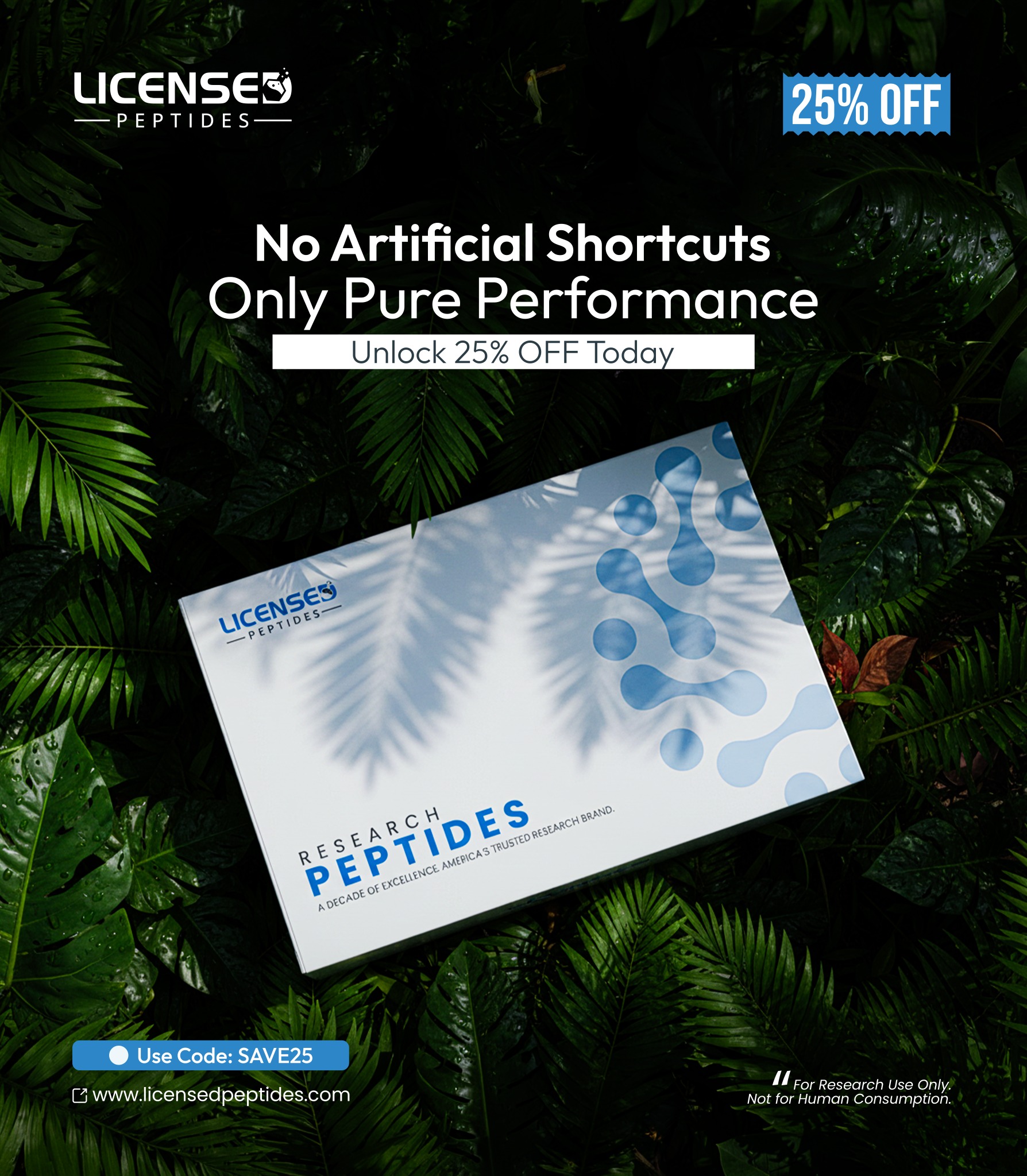 Licensed Peptides Research Journal Facebook ad from Apr 16, 2026