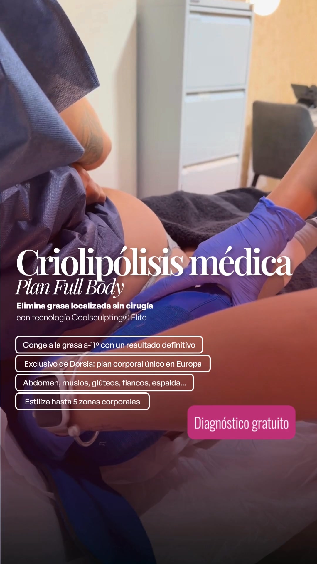 Clínicas Dorsia Facebook ad: Liposucción sin cirugía en abdomen