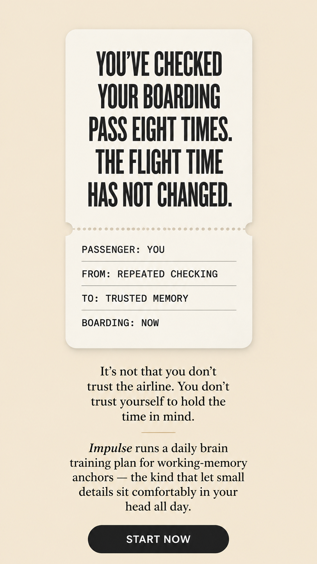 Impulse: Brain Training & Self-Discovery Facebook ad