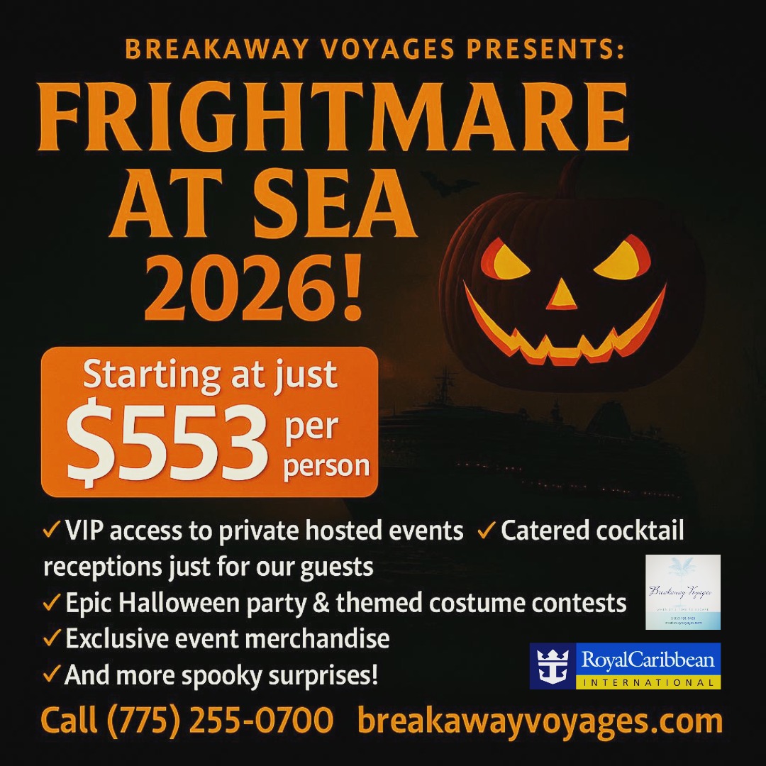 Breakaway Voyages Facebook ad: IT'S BACK! BREAKAWAY VOYAGES PRESENTS