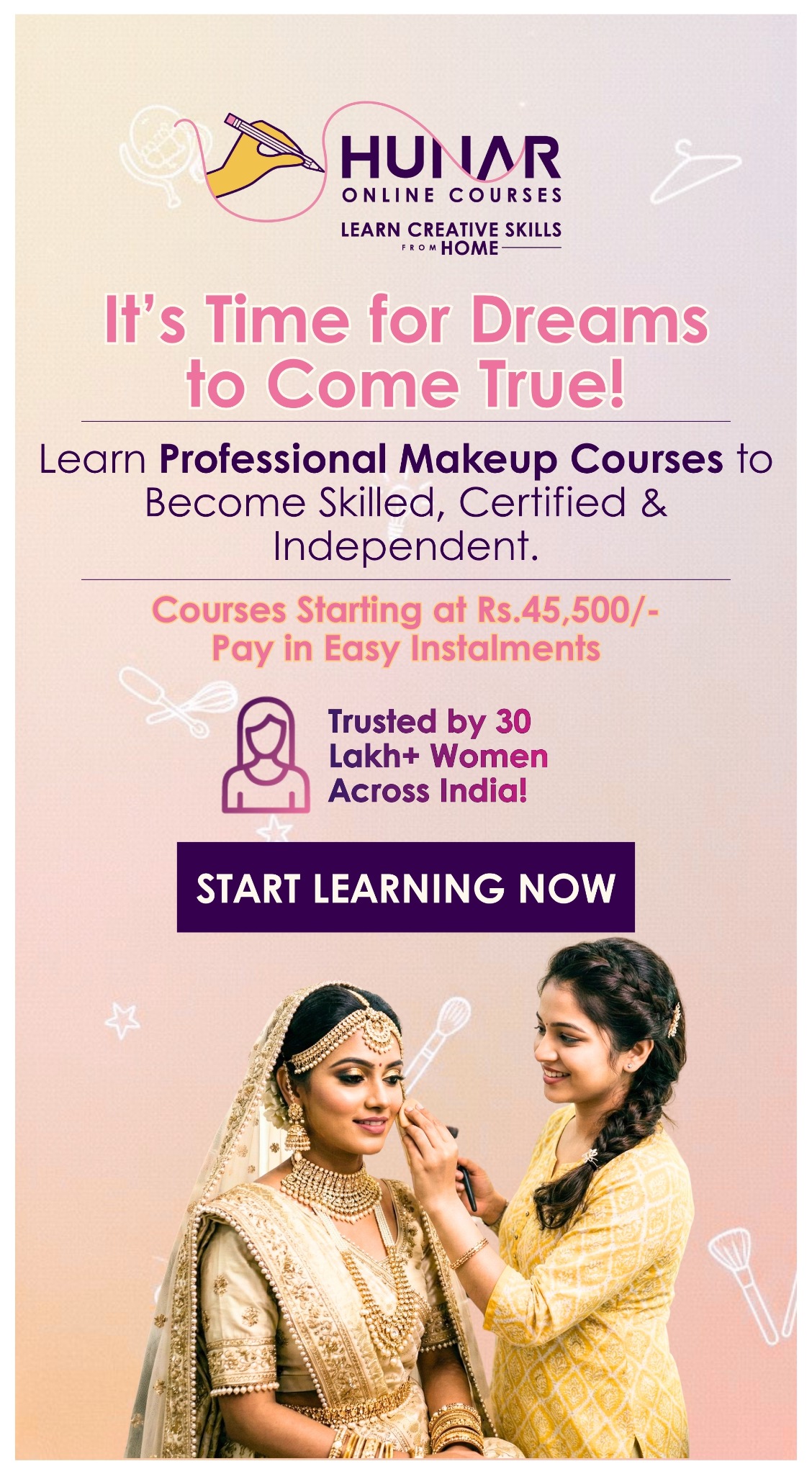 Hunar Online Courses Facebook ad