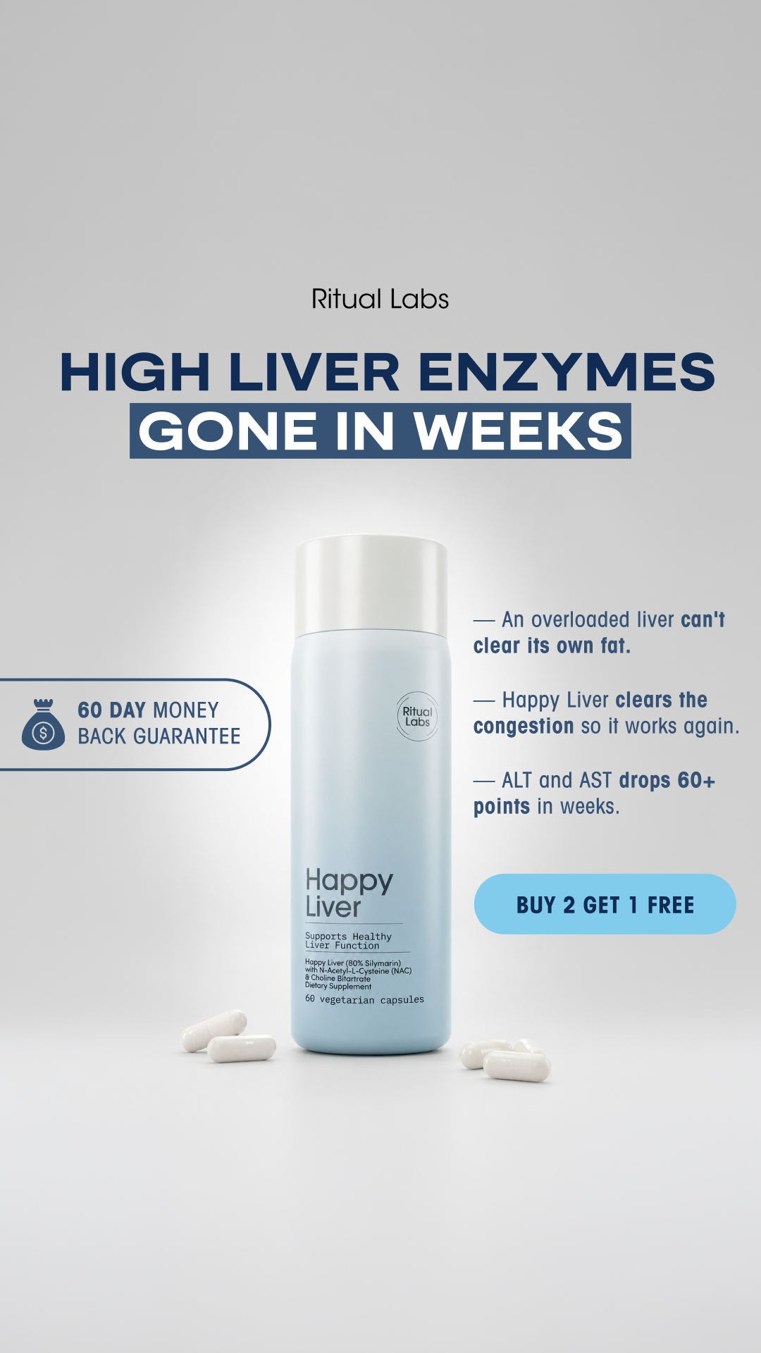 Ritual Labs Happy Liver Facebook ad: Support your liver today