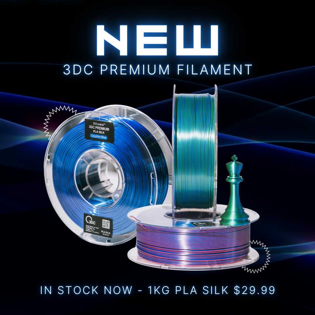 3D Central Facebook ad: Shop NEW 3DC Premium Filament