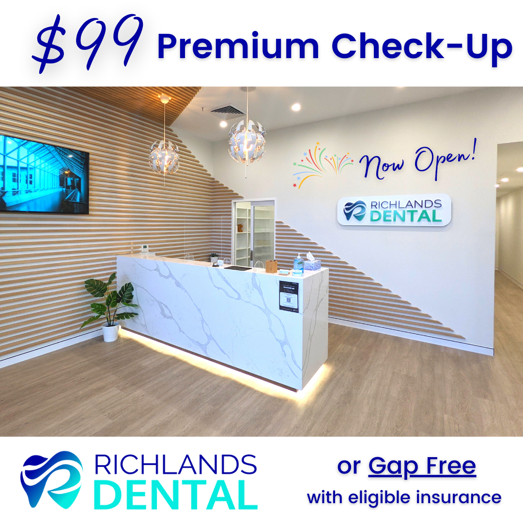 Richlands Dental Facebook ad: $99 Premium Dental Check-Up Now Open!