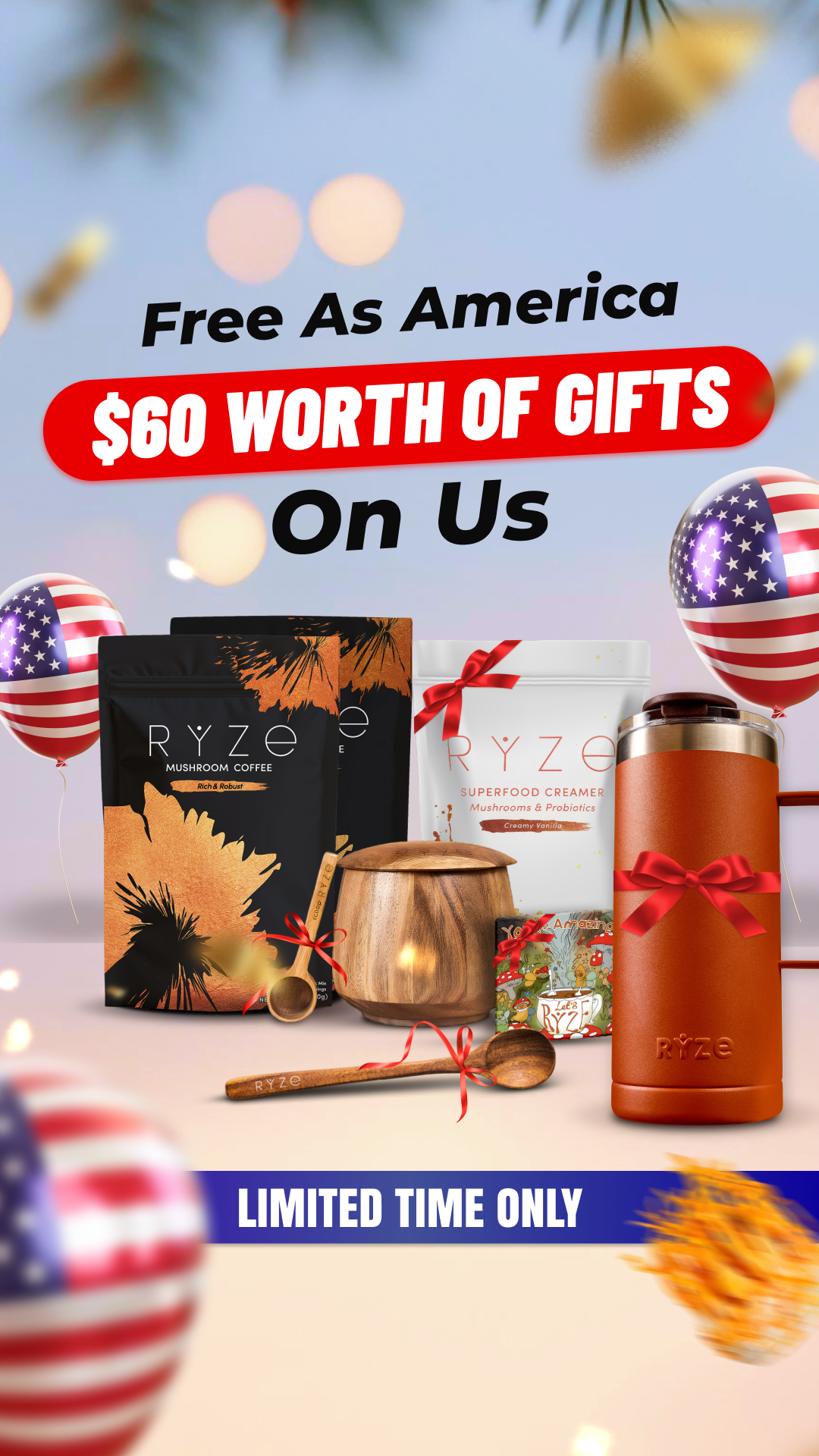 RYZE Superfoods Facebook ad