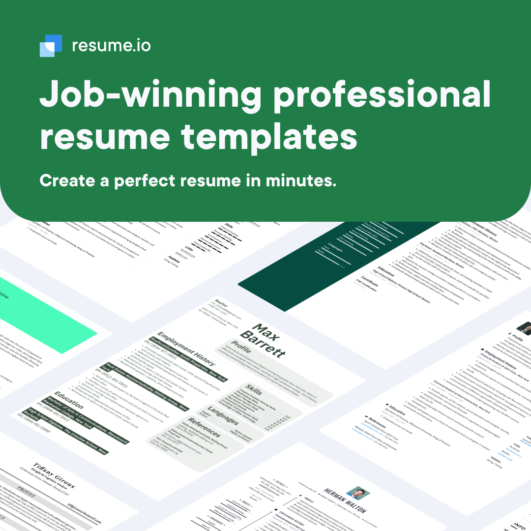 Resume.io Facebook ad