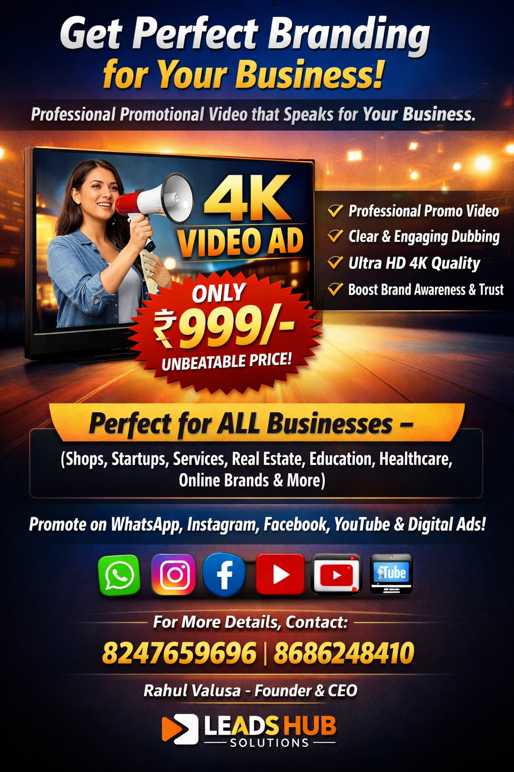Leads Hub Solutions Facebook ad from Feb 24, 2026