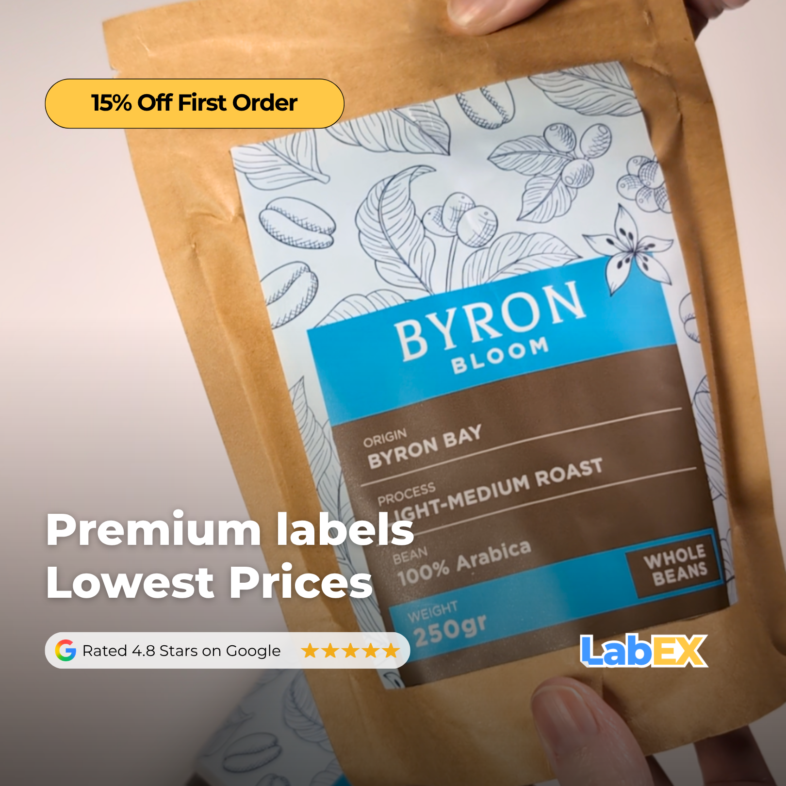 Labex Facebook ad: Custom Label Printing