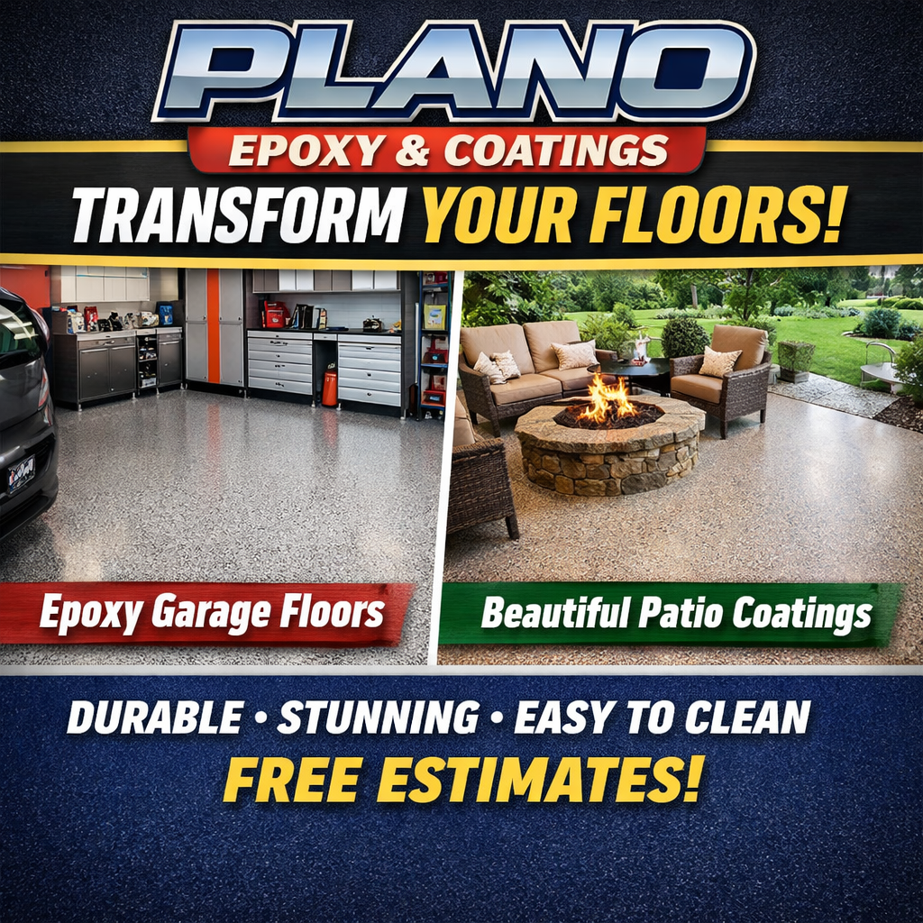 Plano Epoxy Facebook ad from Mar 31, 2026