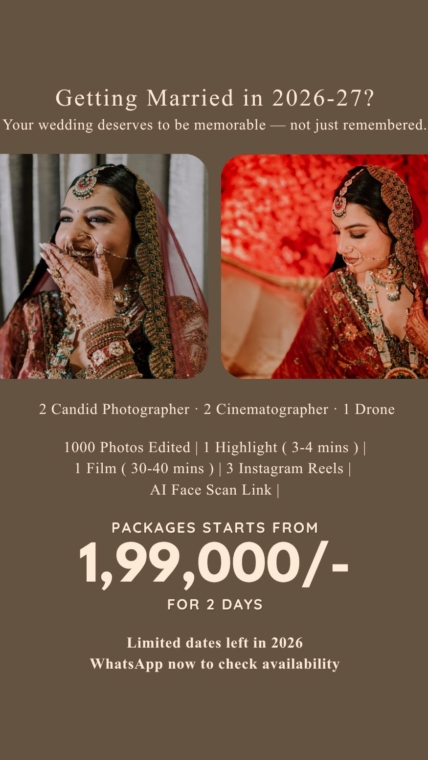 Bhraman Tales Facebook ad: Getting married in 2026-27?