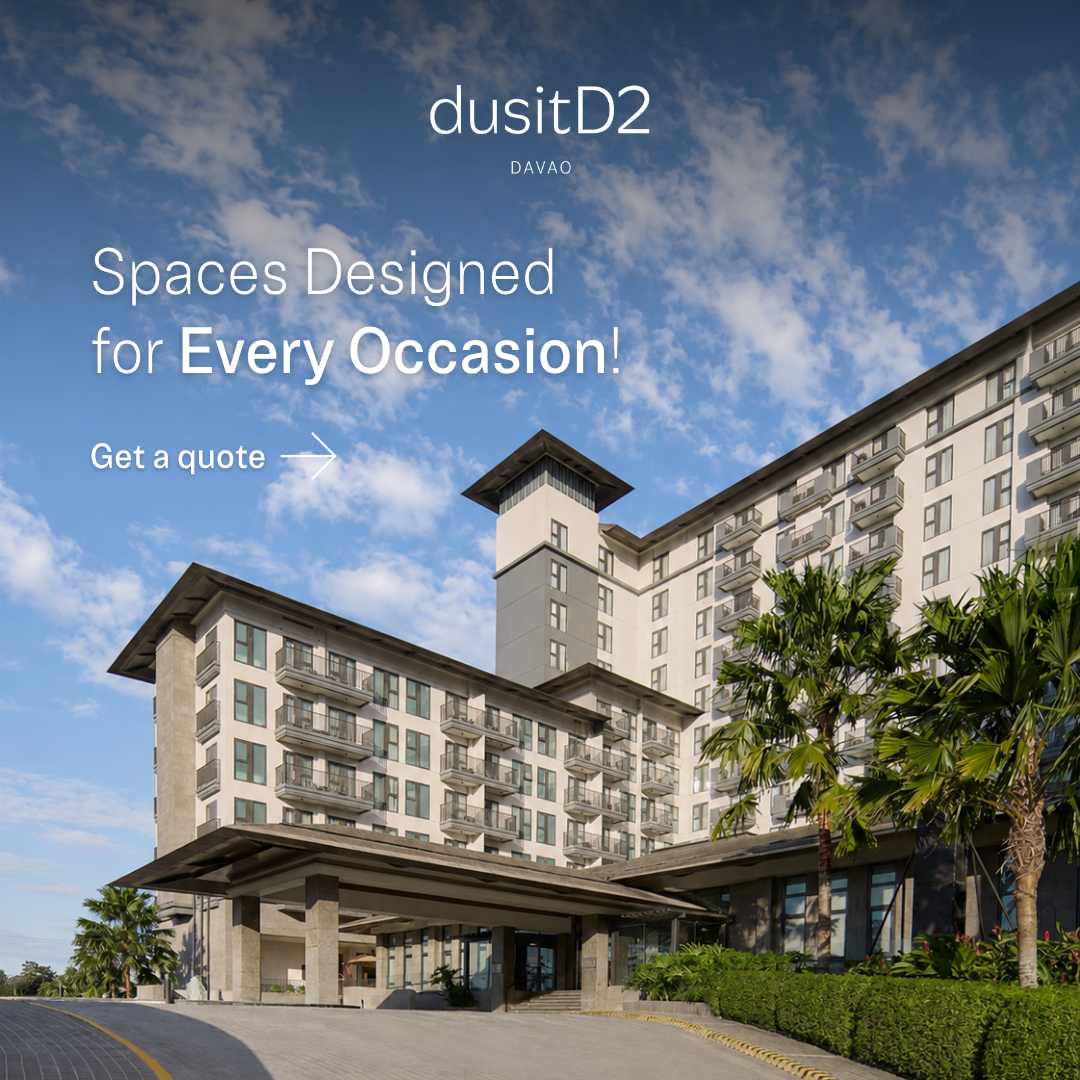 dusitD2 Davao Facebook ad: Spaces Designed for Every Occasion.