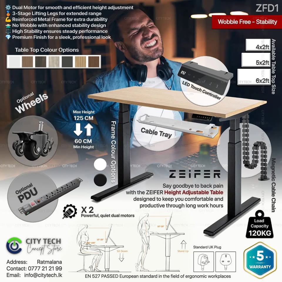 City Tech Facebook ad: Height Adjustable Desk