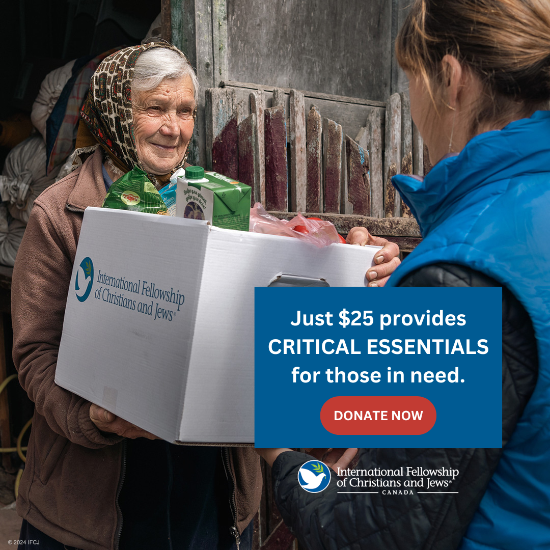 International Fellowship of Christians and Jews of Canada Facebook ad: Thousands of innocent lives are at risk, including…