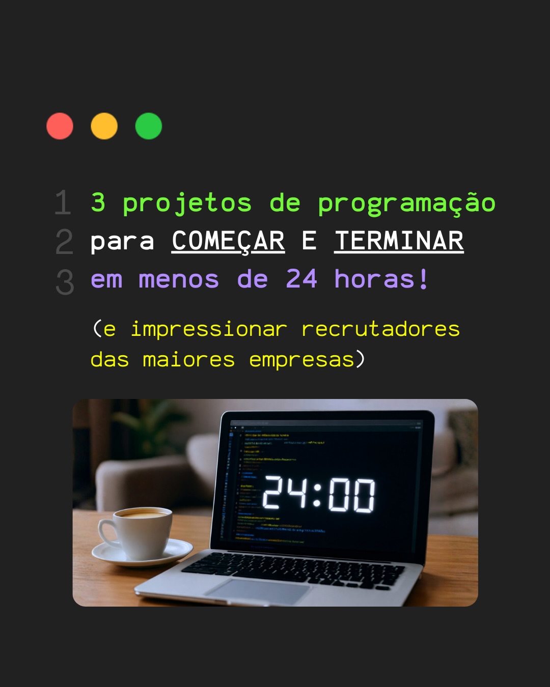 Dev em Dobro Facebook ad: Chega de tutorial que não ensina nada!