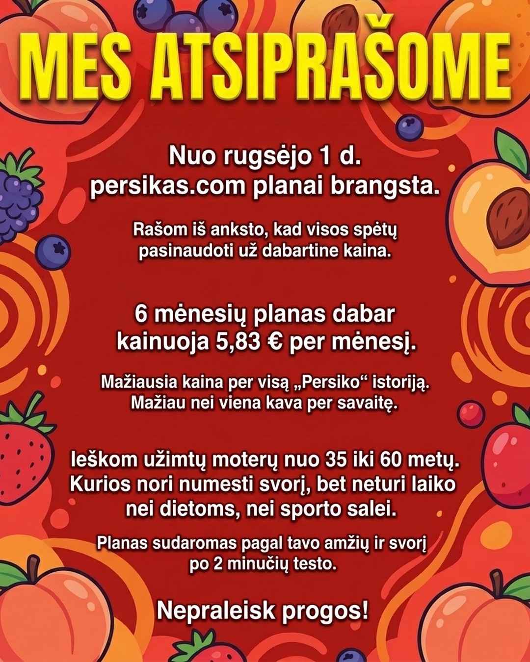 Dietistė Orinta Facebook ad: Atlik nemokamą testą
