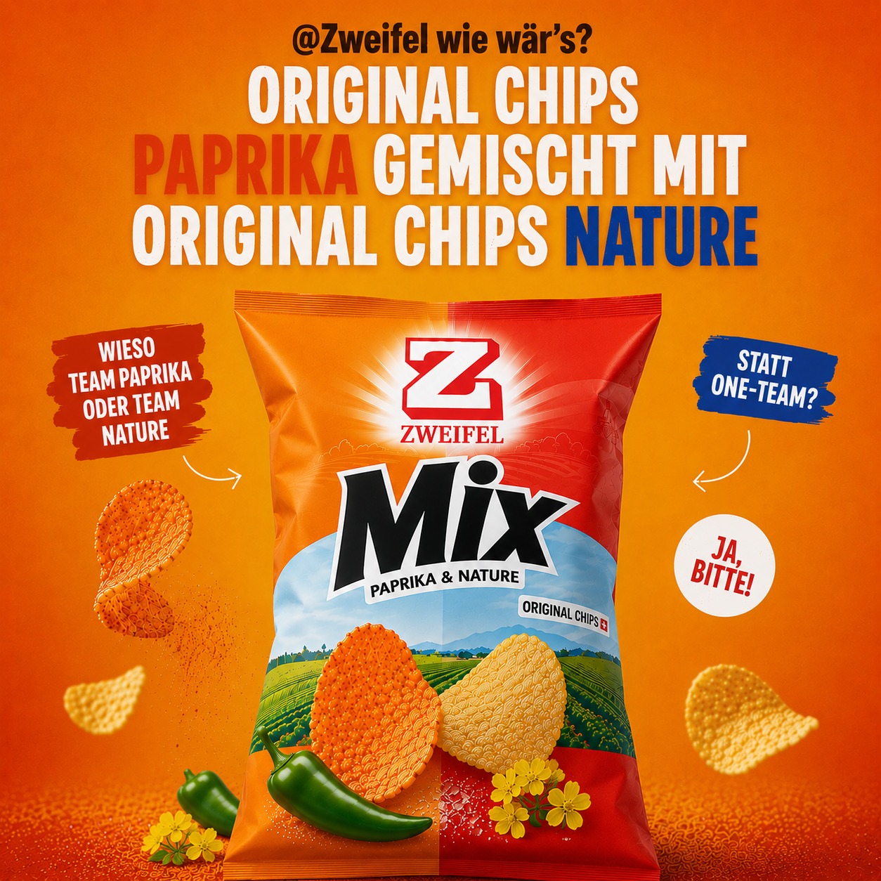 Sweets.ch Facebook ad: @zweifelchips wie wär's?