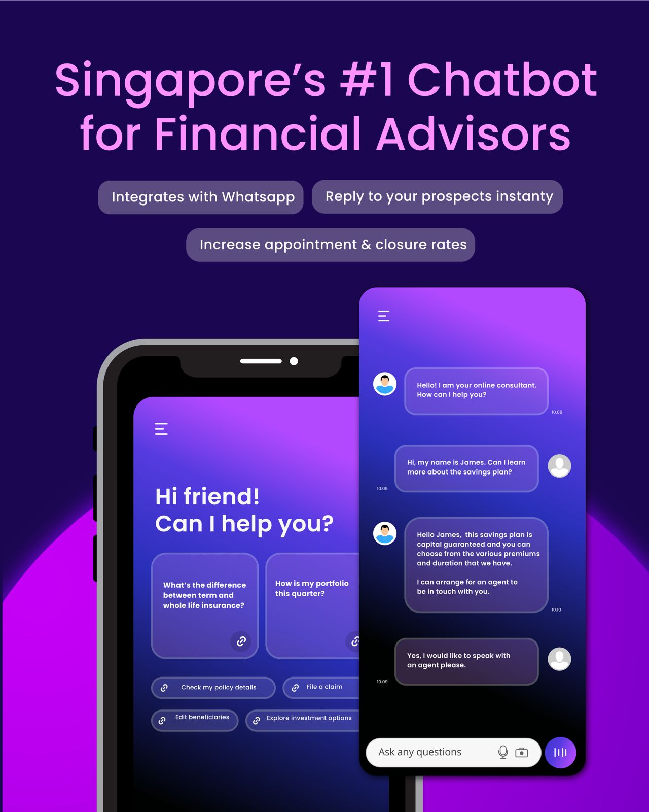 WNBot Facebook ad: Singapore #1 Chatbot