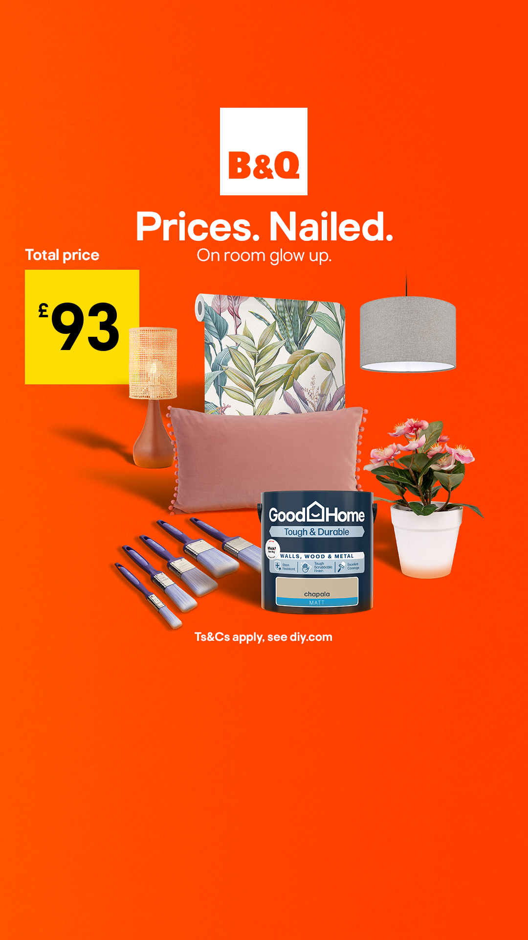 B&Q Facebook ad: Prices Nailed at B&Q