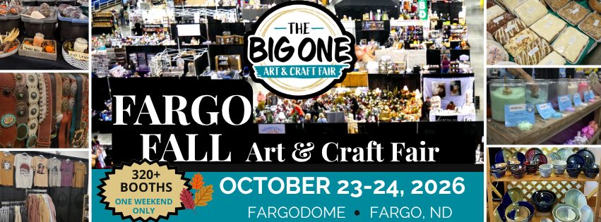 The Big One Art & Craft Fair Facebook ad: 38th Annual Fargo Fall BIG ONE Art & Craft Fair
