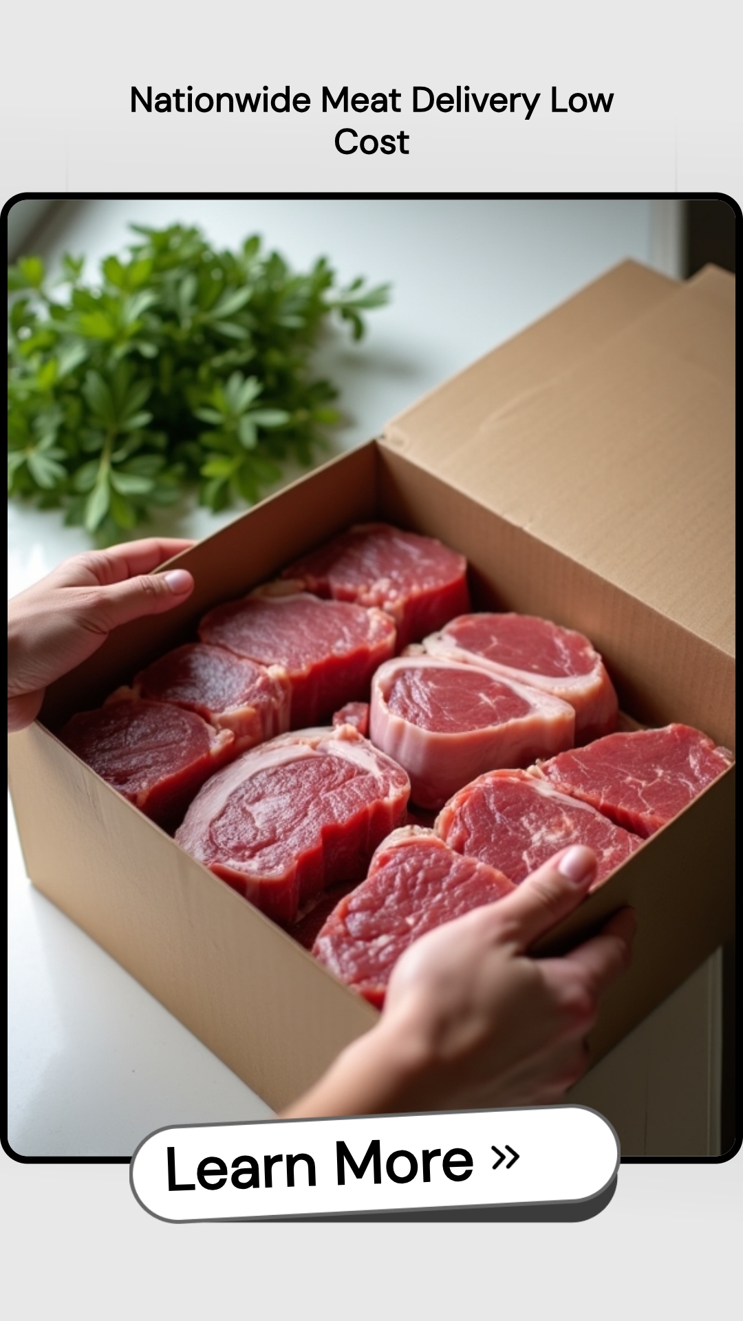 TrendingResults Cascade Facebook ad: Nationwide Meat Delivery Low Cost!