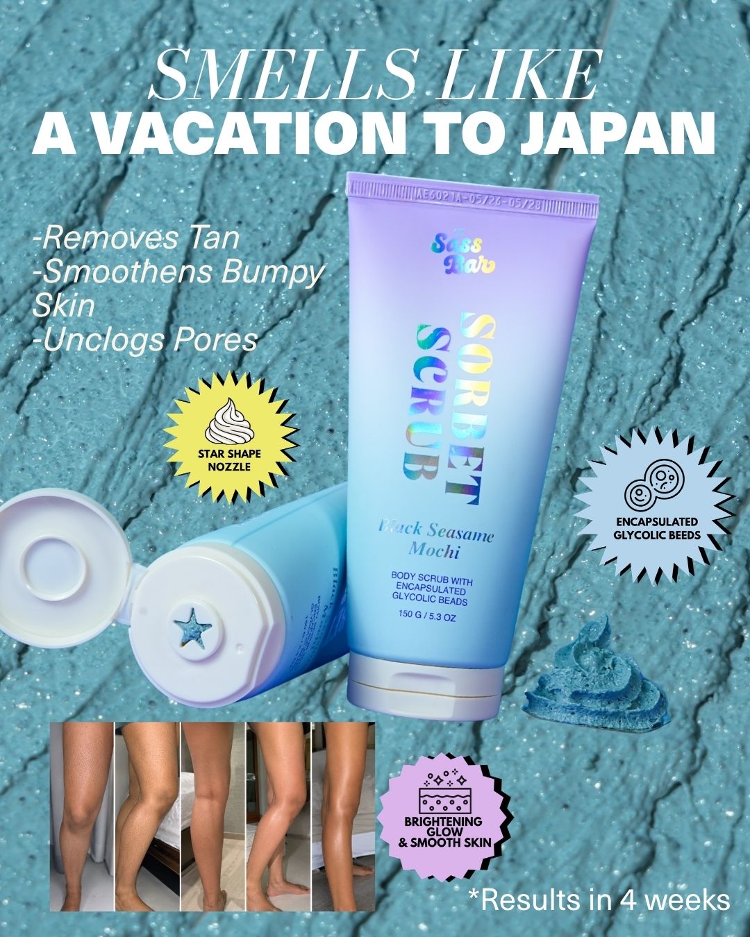 The Sass Bar Facebook ad: Get Soft, Smooth Skin Today